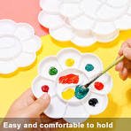 Foska Plastic Flower Shaped Small Art Drawing Palette for Artist