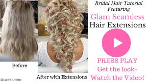 Luxy hairextensions blend seamlessly in your hair even if you have a short bob, so you can have the hair of your dreams on your dream wedding day. Bridal Tutorial Using Clip In Hair Extension Youtube