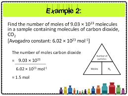 This number, 6.022 x 10 23 (avogadro's constant) is actually defined based on the number of atoms present in order to find the number of moles, we will have to use the following formula. Chapter 3 Chemical Formulae And Equations