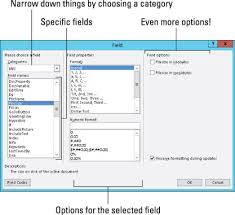 The file has been unlocked for future use. How To Use Fields In Word 2013 Dummies
