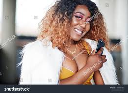 Close Portrait Glamour Big Breast African Stock Photo 1465889735 |  Shutterstock