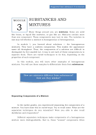 Maybe you would like to learn more about one of these? Qtr 1 Module 3 Substances Mixtures