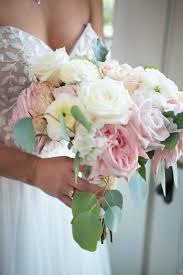 Artificial wedding bouquets are the ideal choice. Classic Summer Bridal Bouquet Blush Pink Roses Ivory Florals White Flowers And Greenery Tampa Bay Wedding Planner Coastal Coordinating Marry Me Tampa Bay Most Trusted Wedding Vendor Search And