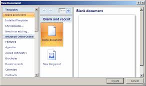 Ms Word 2007 Create A Template From A Blank Document