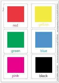 Here's a set of picture cards for colors. Singaporebaby Com 14 Color Flashcards Flashcards Free Printables