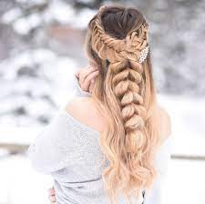 Crown Braid Pull Through Half Up Half Down Dark Root Blonde For Long Hair Simple Prom Hair Hair Styles Long Hair Styles