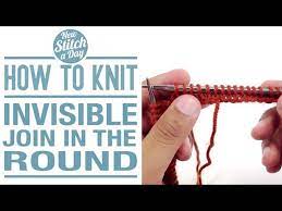 Two different brioche stitch techniques. How To Knit An Invisible Join In The Round Youtube