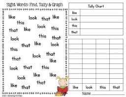 Freebie Sight Word Find Tally Graph By Growing Firsties Teaching Sight Words Sight Words Kindergarten Sight Word Graphing