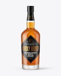 Whiskey Bottle With Wooden Cap Mockup In Bottle Mockups On Yellow Images Object Mockups Bottle Mockup Bottle Mockup