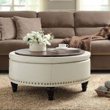 Round Ottoman Coffee Table Enter Home Wohnzimmertische Runde Ottomane Polsterhocker