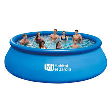 Jilong Piscine Autoportante Grise Ronde 450 X 122 Cm Piscines Gonflables