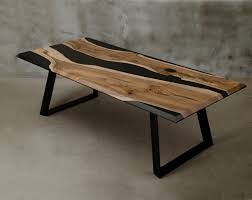 Custom Epoxy Table Made Of Walnut Wood And Black Resin Modern Etsy Resin Table Live Edge Table Live Edge Coffee Table