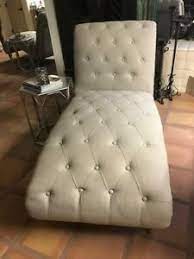 The chaise features a curved design that is topped with a padded cushion to offer you the ultimate comfort and relaxation. Chaise Lounge Chair Cream Lightly Used Ebay