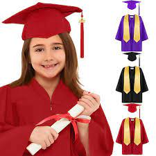 Children Kids 2021 Preschool Kindergarten Graduation Gown Shawl Tassel Cap Set Ebay