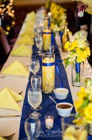 Blue And Yellow Centerpieces Modern Color Combination For Wedding Theme Yellow Wedding Decorations Yellow Wedding Theme Yellow Centerpieces