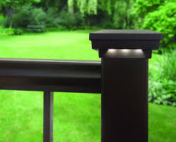 Plastic top wood post caps; Williams 3 X 3 Led Post Cap Indirect Light At Menards