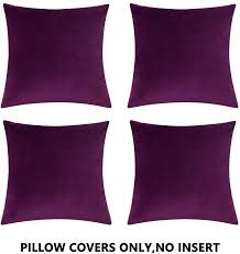 Home Living Luxury Purple Velvet Pillow Cover Soft Velvet Pillow Eggplant Pillows Decorative Pillow Deep Purple Velvet Throw Cushion Lumbar Body Pillow Home Decor