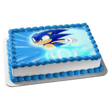 I think it must run in the family. Sonic The Hedgehog Running Edible Cake Topper Frosting 1 4 Sheet Birthday Party Walmart Com Walmart Com