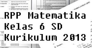 Rpp Matematika Kelas 6 Sd Kurikulum 2013 Sekolahdasar Net