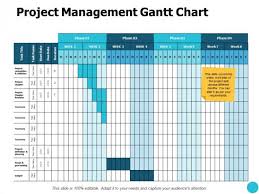 project management gantt chart budget ppt powerpoint