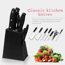 These kitchen knife sets are often more expensive than other knives. 8 Pcs Classic Kitchen Stainless Steel Knife Set With Stand Lazada Ph