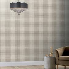 Would you be brave enough to use tartan wallpaper? Arthouse Vintage Country Tartan Check Taupe Cream Wallpaper Bedroom Tartan Wallpaper Uk 800x800 Download Hd Wallpaper Wallpapertip