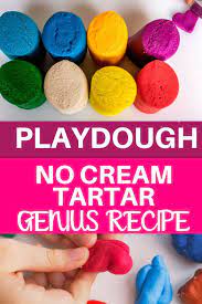 How To Make Homemade Playdough Without Cream Of Tartar Easy Playdough Recipe Homemade Playdough Homemade Playdough Recipe