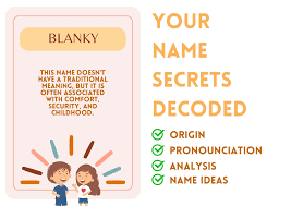 Blanky - Name Meaning and Pronunciation