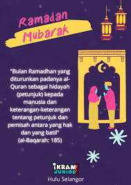 Team kempen penghayatan ramadhan 2008 mengajak bros and sis untuk same2 kita berusaha menghafal dalil2 berkenaan bulan puasa. Ikram Junior Hulu Selangor Salam Ramadan Al Mubarak Semoga Kita Mendapat Sebanyak Banyak Kebaikan Dan Keampunan Di Bulan Mulia Ini Facebook