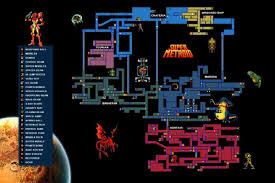 Super Metroid Map SNES Samus Aran Premium POSTER MADE IN USA - EXT132