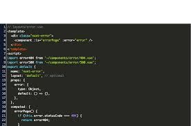 Sublime text is a sophisticated text editor for code, markup and prose. Nuxt Error Page Code Example