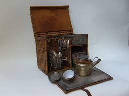 Tea Making Picnic Set Circa 1905 Made By Drew And Company Of London This Picnic Basket With Tea Making Equipment Basket Was Ca Picnic Box Picnic Set Tea Pots