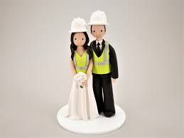 Personalized Construction Workers Cake Topper By Mudcards Wedding Cake Toppers Wedding Topper Cake Toppers