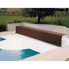 Thermodeck 7x3 Automatic Pool Cover With Aluminum And Wood Reel