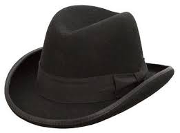 Kenny K Black Wool Felt Homburg Hat Felt Cowboy Hats Hats For Men Homburg