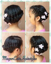 The braided bun is twisted together, and the top is sectioned in cornrows. Magencutehairstyles Braids And Hairstyle Ideas For Girls Home Facebook