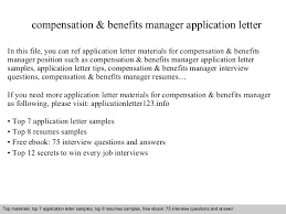We did not find results for: Compensation Benefits Manager Application Letter