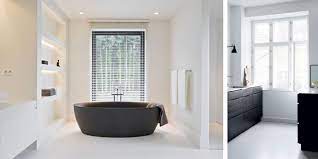 een gietvloer en plinten van hollandse bodem design badkamer modern badkamerontwerp moderne badkamer interieur