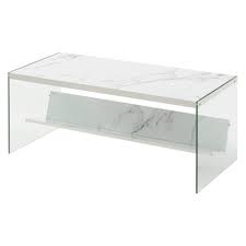 A cleverly placed black and white coffee table can easily highlight the décor of your living room. Soho Coffee Table Faux White Marble Breighton Home Target