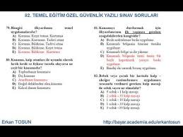 Dönem özel güvenlik sınav sonuçları sayfası ✅ ile hızlıca sorgulama yapın! 82 Donem Ozel Guvenlik Temel Egitim Sinav Sorulari Youtube