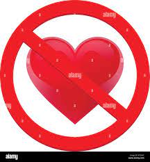 L'interdiction de l'amour Banque d'images vectorielles - Alamy