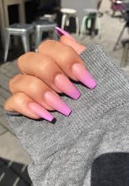 They have chunky shining effect on other nails. Orange And Pink Ombre Nail Polish Nail Design Ideas Long Coffin Nails Grey Blouse Pink Ombre Nails Coffin Nails Long Ombre Nail Designs