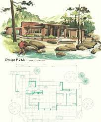 Tucked away in a beautiful corner of davenport, florida, a life of luxury awaits you at lake house. Vintage 1960s Midcentury Modern Mountain Lake House Plans So Beautiful Unique Midcentur Mid Century Modern House Plans Vintage House Plans Modern Floor Plans