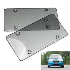 Tinted Clear Smoke License Plate Tag Frame Cover Shield Car Truck License Plate Cars Trucks License Plate Covers