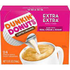 Nutritional information, diet info and calories in coffee with cream and sugar small from dunkin donuts. Amazon Com Dunkin Donuts Coffee Creamer Single Serve Extra Extra Grocery Gourmet Food