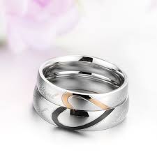 Free coloring sheets to print and download. 1 Piece Romantic Stainless Steel Couple Wedding Engagement Lovers Ring Half Heart Puzzle Men Jewelry His Her Promise Ring Promise Ring Lovers Ringsmen Jewelry Aliexpress