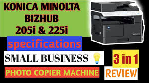 Konica minolta bizhub 205 i images. Konica Minolta Bizhub 205i 225i Review Specifications Small Business Best Photo Copier2021 Youtube