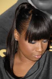 Black hair with bangs, ponytail hairstyles for school, good ponytail hairstyles, going out ponytail hairstyles, ponytail hairstyles for girls, little girls ponytail hairstyles, high ponytail hairstyles, how to ponytail hairstyles, luxy hair ponytail hairstyles, half up ponytail hairstyles. Ponytail With Side Bangs African American Black Ponytail Hairstyles Hairstyles With Bangs Ponytail Styles