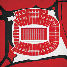 Sanford Stadium Map Art