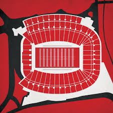 sanford stadium map art